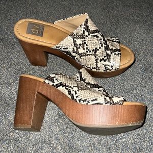 Snake Skin Platform Heels